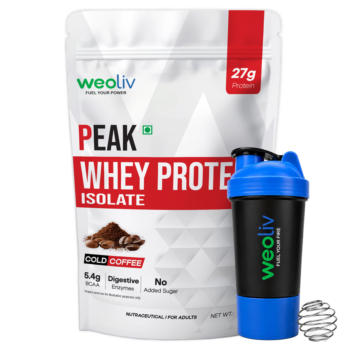 Weoliv Peak Whey Protein Isolate with Free Shaker