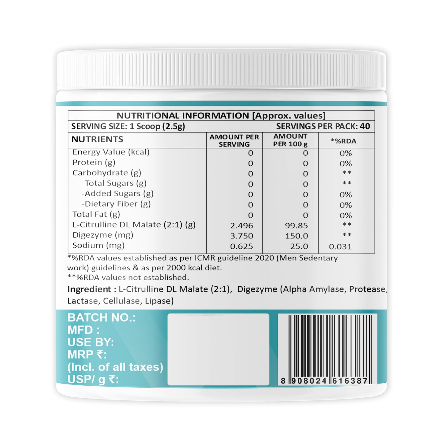 Weoliv Citrulline Malate Powder Weoliv