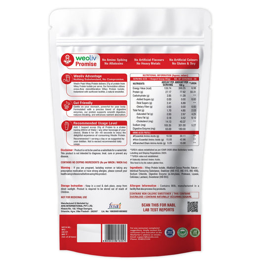 Peak Whey Protein Isolate 1kg Weoliv