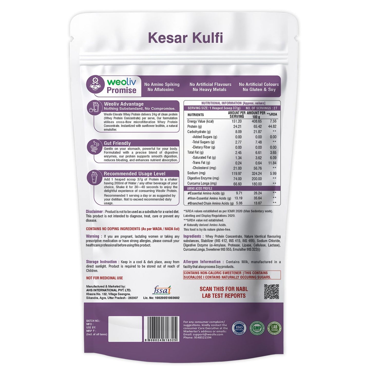 Weoliv Elevate Whey Protein Concentrate