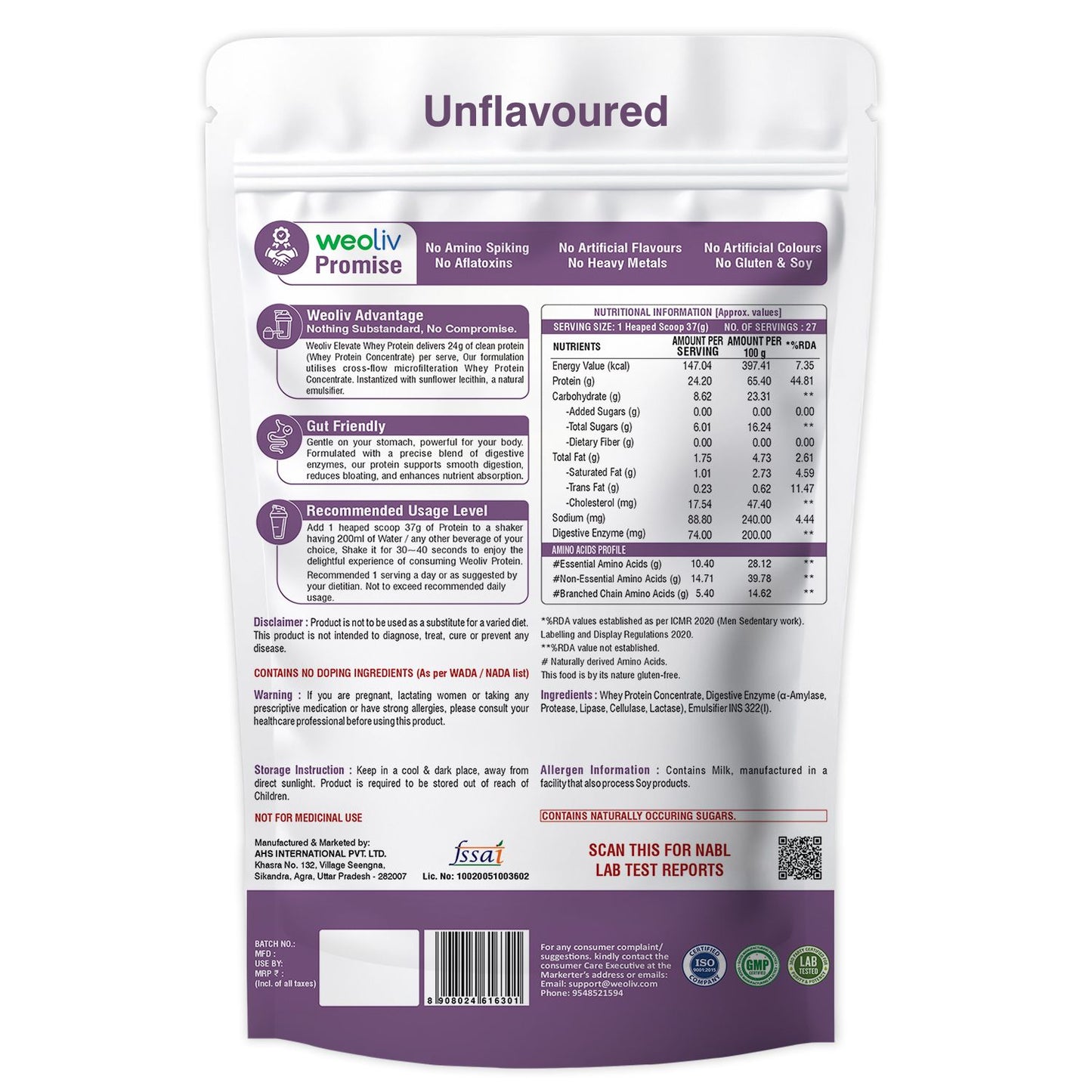 Weoliv Elevate Whey Protein Concentrate
