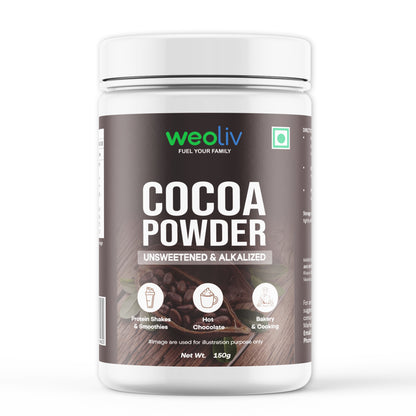 Weoliv Cocoa Powder | Pure, Unsweetened & Alkalized