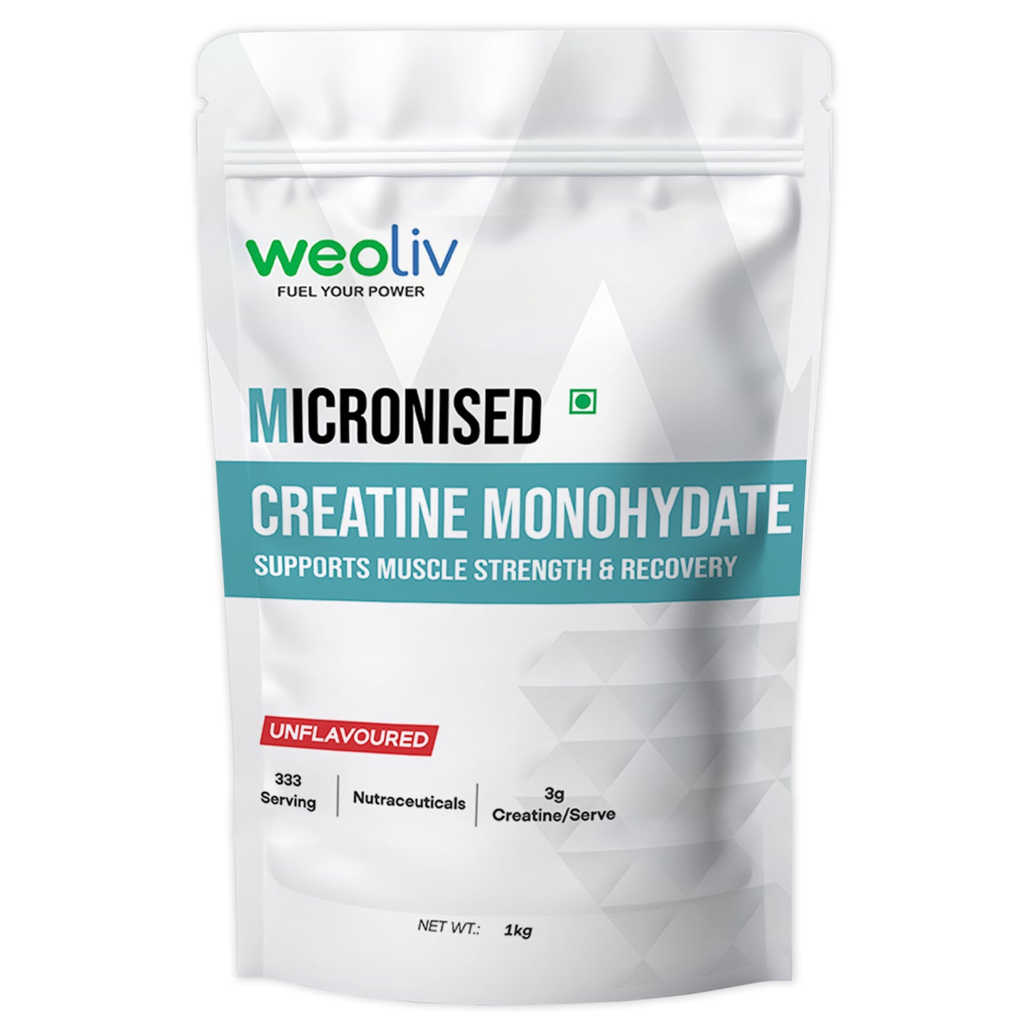Weoliv Micronised Creatine Monohydrate Powder 1Kg