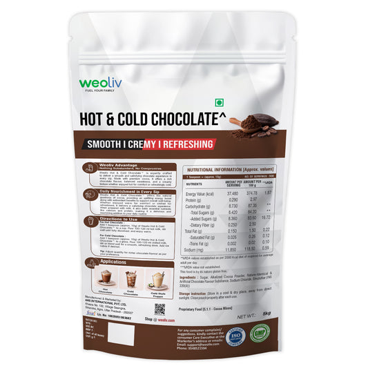 Weoliv Hot & Cold Chocolate 5kg