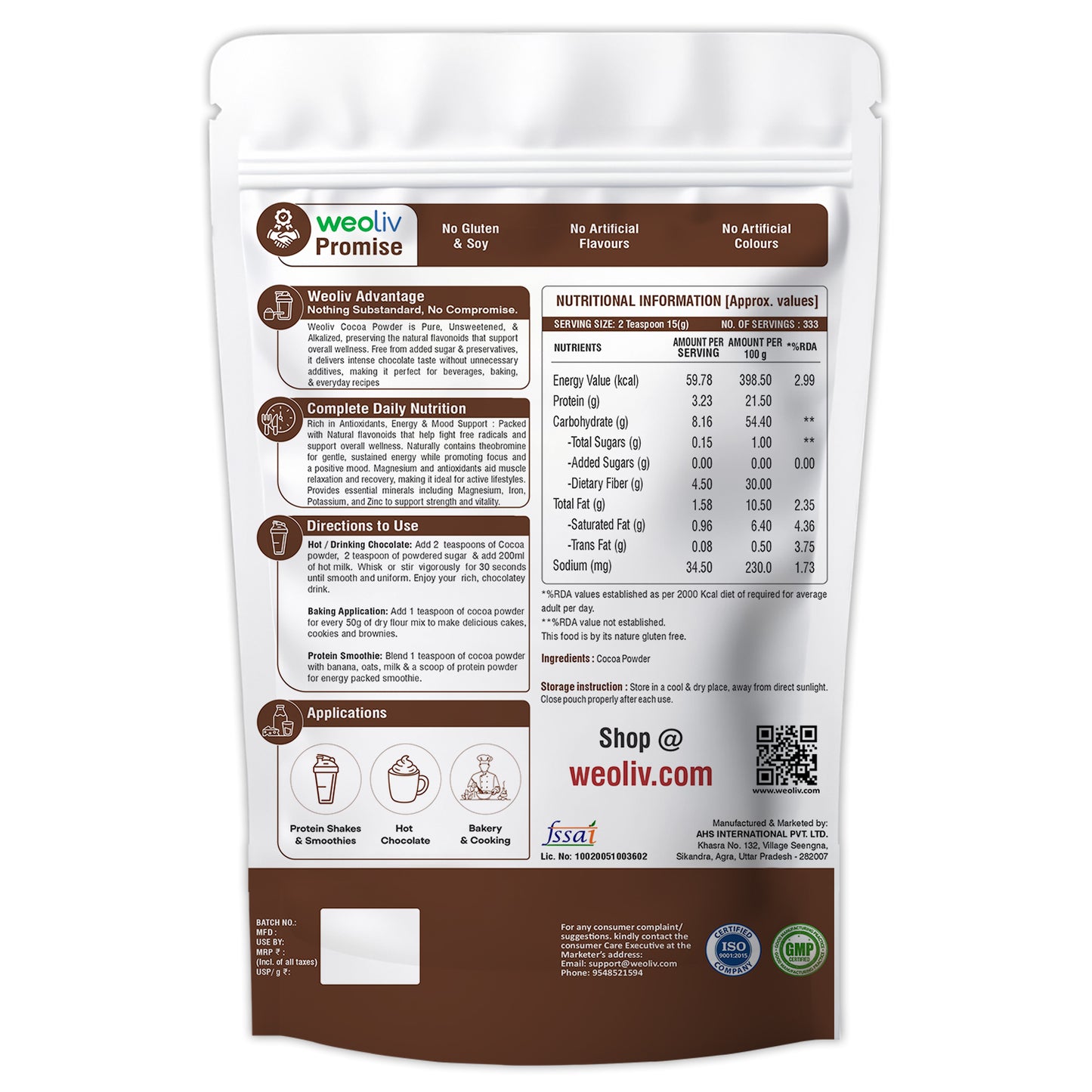 Weoliv Cocoa Powder 5kg